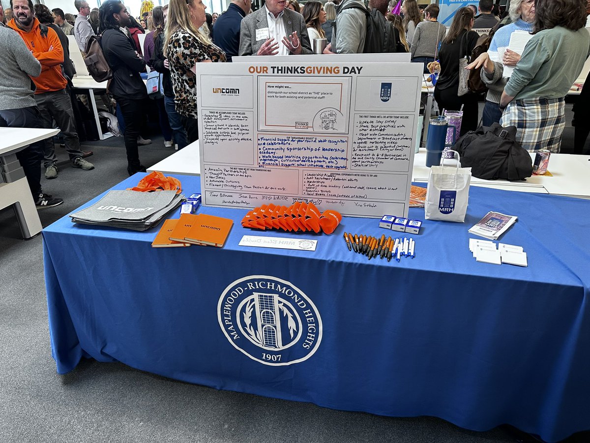 Our <a href="/MRH_Schools/">MRH School District</a> team participated in Thinksgiving <a href="/MeetFilament/">Filament</a>  where business &amp; non-profits connect around a challenge. <a href="/UNCOMN_LLC/">UNCOMN</a> was an amazing partner &amp; helped us develop an actionable plan to distinguish MRH as “the” place to work for both existing &amp; potential staff.
