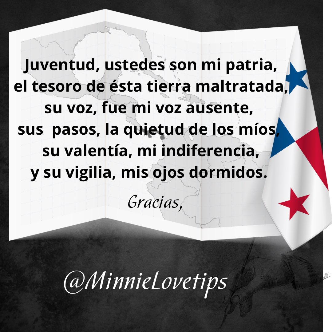 mflores08's tweet photo. Para esos jóvenes, valientes y preparados, que nos representan, de forma pacífica,  en la asamblea y en las calles, solo tengo respeto y agradecimiento💖 #hemosdespertado🇵🇦 @JDVasquezGut👏👏👏 https://t.co/lxlIgWBxyW