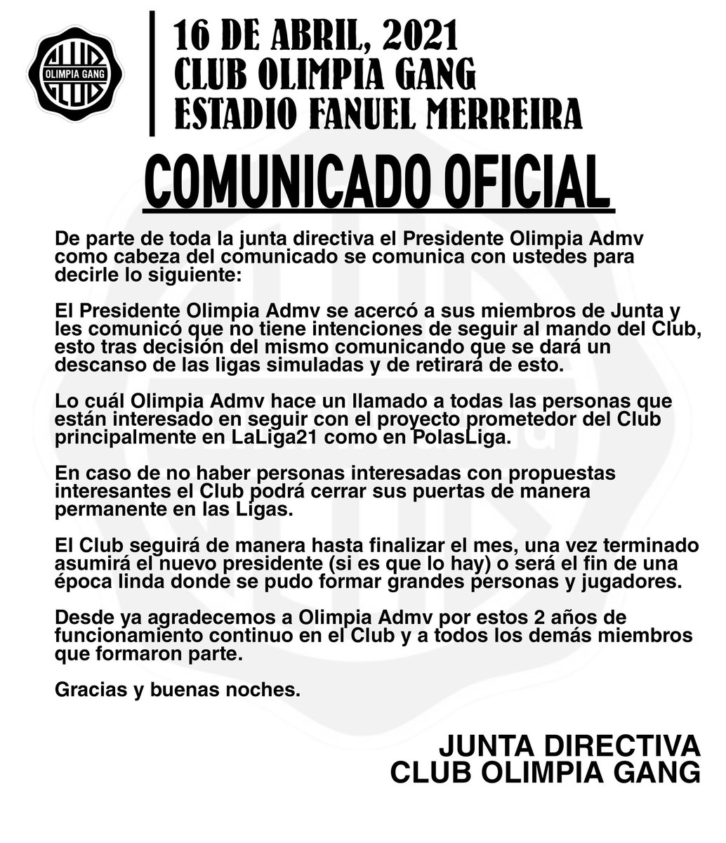 𝐶𝐿𝑈𝐵 𝑂𝐿𝐼𝑀𝑃𝐼𝐴 𝐺𝐴𝑁𝐺 tweet media