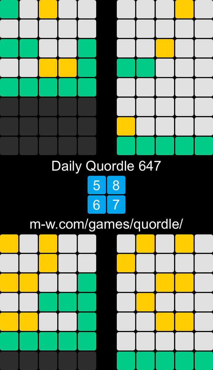 eliengel217's tweet photo. Daily Quordle 647
5️⃣8️⃣
6️⃣7️⃣
https://t.co/9Z7rnHN1gm https://t.co/bLqcf7UuRg