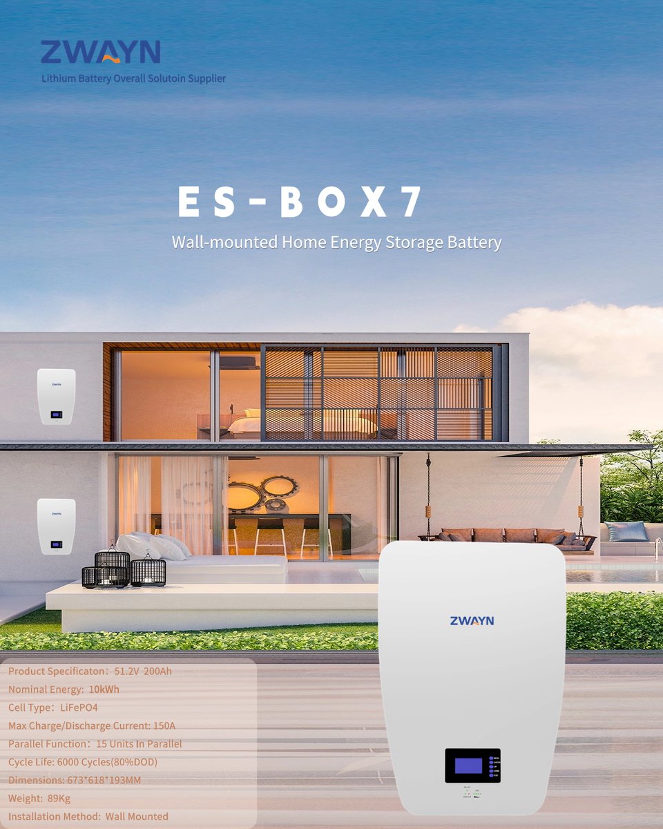 zwayn70406's tweet photo. 🔋 Solution of Household Wall-mounted Energy Storage

☎ Welcome dealers and agents all over the world to purchase and provide OEM services.

#HomeEnergyStorage #ESS #LiFePO4
#HESS #EnergyStorageBattery #LithiumBatteryPack #LithiumBatteryManufacturer #StorageBattery https://t.co/Lc9XUYznbF