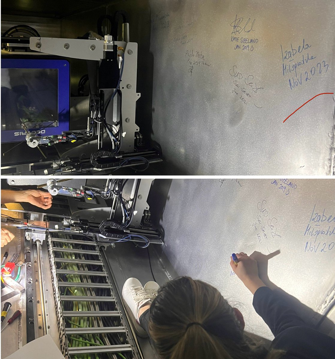 Leaving footprints at work! SAXS detector vessel has been signed and marked ! #beamlinescientistlife #bewherethemagichappens <a href="/ausynchrotron/">Australian Synchrotron</a> <a href="/ANSTO/">ANSTO</a>
