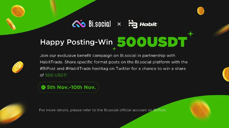 Bitislands_'s tweet image. 🚁HAPPY POSTIN-500 USDT Airdrop🚁
✨We&apos;ve teamed up with @HabitTrade to bring you something fun!
One more reward when you POST. 
🔗Click the link below for all the details.
▪️bi.social/feed/thread/99…
▪️t.me/HabitTradeEN/4…
#BiPost #HabitTrade