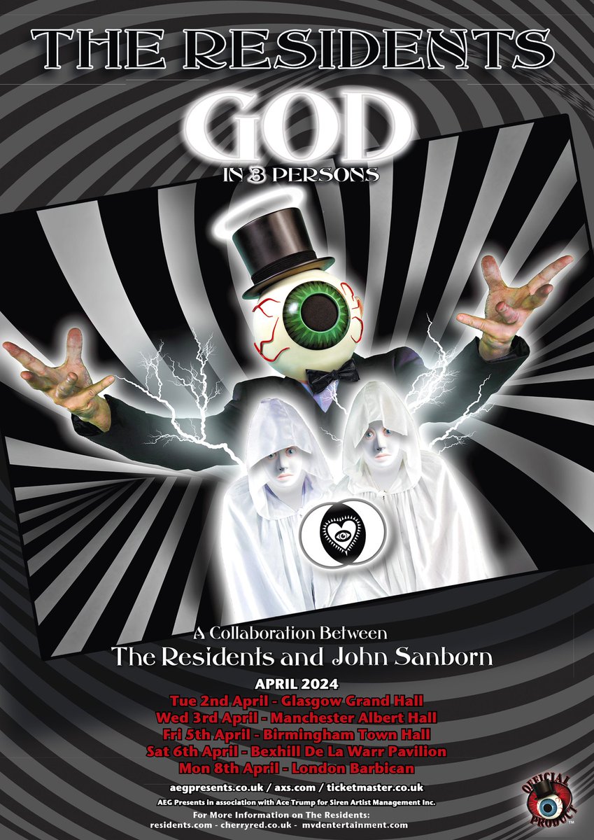 God In 3 Persons Live Show Coming to the UK in 2024! 2 Apr Grand Hall, Glasgow 3 Apr Albert Hall, Manchester 5 Apr Town Hall, Birmingham 6 Apr Theatre Royal, Brighton 8 Apr Barbican, London Tix on sale aegpresents.co.uk / axs.com / ticketmaster.co.uk