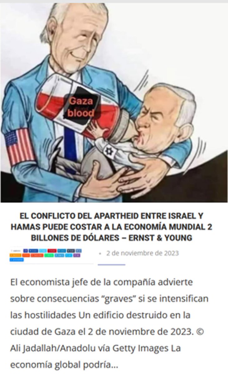 Lewis94241116's tweet image. 👉New York Times, cita a  importante economista de Ernst &amp;amp; Young, una de las principales firmas de servicios de consultoría y contabilidad del mundo que revela:

🟠La economía global podría sufrir un gran golpe si  conflicto #Hamás e #Israel se intensifica.

💬💬💬🇮🇱🇺🇸#2No
👇