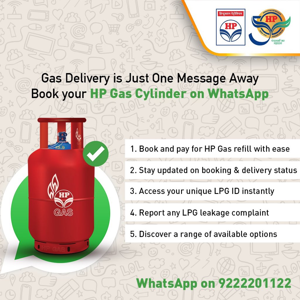 HPCL's tweet photo. Booking made simpler than ever! We're always at your service. Just one text away!  #HPCL #HPTowardsGoldenHorizon #deliveringhappiness https://t.co/sW9ZFKEO4T