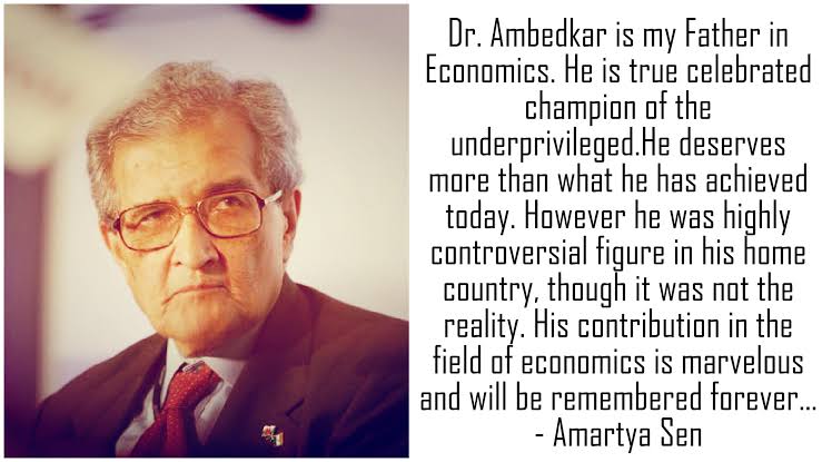 Nobel Prize winner, Prof. @AmartyaSen_Econ considered Babasaheb Dr. Bhimrao Ambedkar as his father in Economics.

Babasaheb Dr. Bhimrao Ambedkar was the first Indian to get a doctorate (Ph.D.) degree in Economics from abroad.

#AmartyaSen