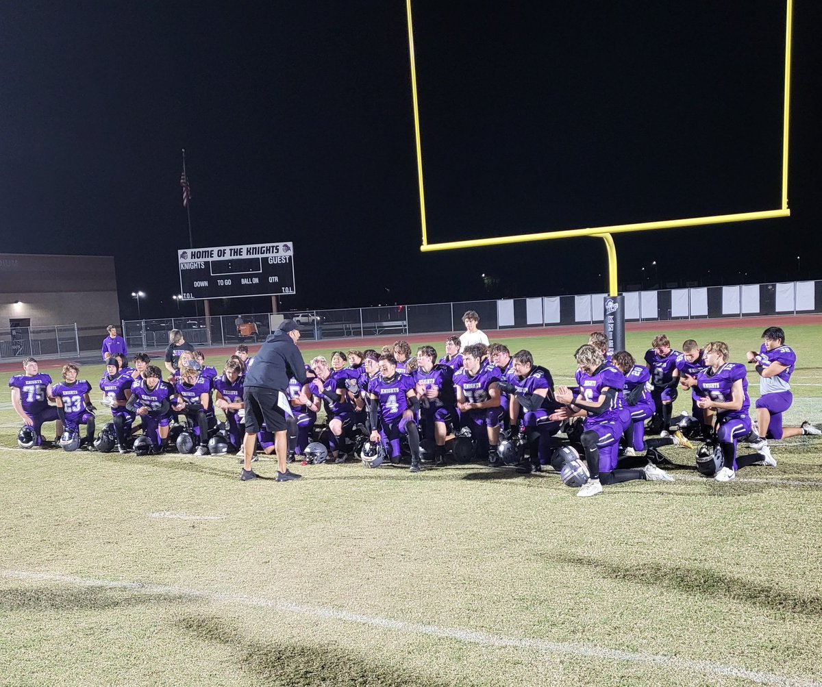 Congrats on a great season! JV Knights went 6-2 playing some of the toughest teams in AZ. This coaching staff was great and loaded with tons of talent. The future is bright for ACP football! #JUST