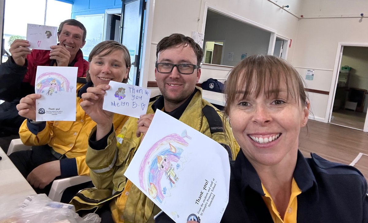 While much of the work we do is on the fireground, another important job is engaging with the community. Earlier today, members of the community field liaison team, supported by a local RFS brigades, visited the students of St Joseph's Primary School at Tenterfield.