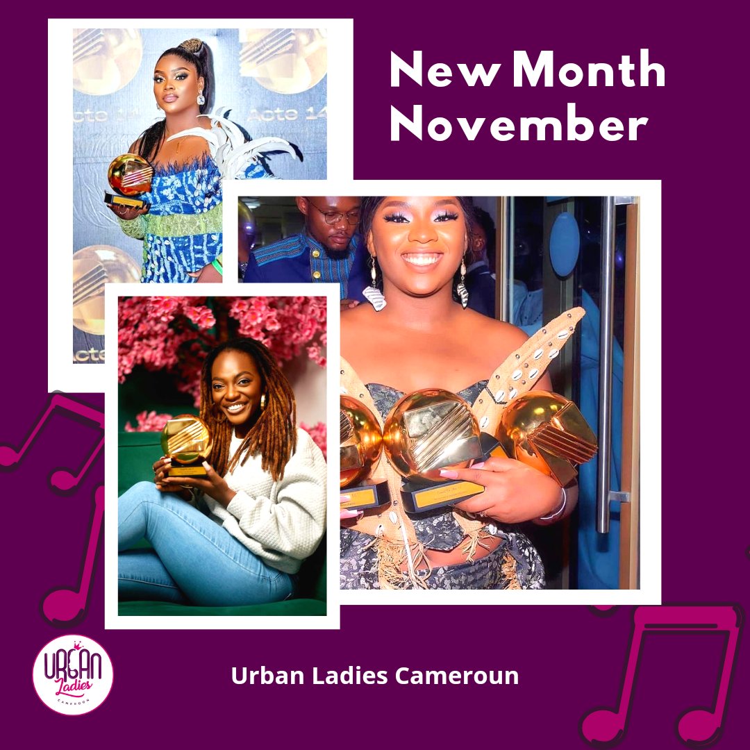 UrbanLadies237's tweet photo. Chères #UrbanLadies237, que ce mois de novembre vous apporte de nouvelles opportunités et vous inspire à créer des mélodies captivantes. 
Nous sommes fiers de mettre en valeur votre talent exceptionnel ! 

Urban mois de Novembre à vous et à nos abonnés 🎶

#UrbanLadiesCameroun https://t.co/QUD3jMrSLd