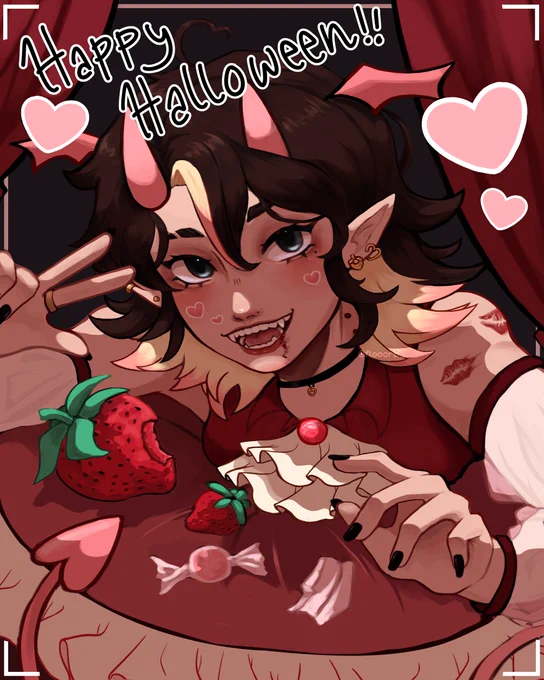 HAPPY HALLOWEEN!!! IM A SILLY LIL VAMPIRE :3