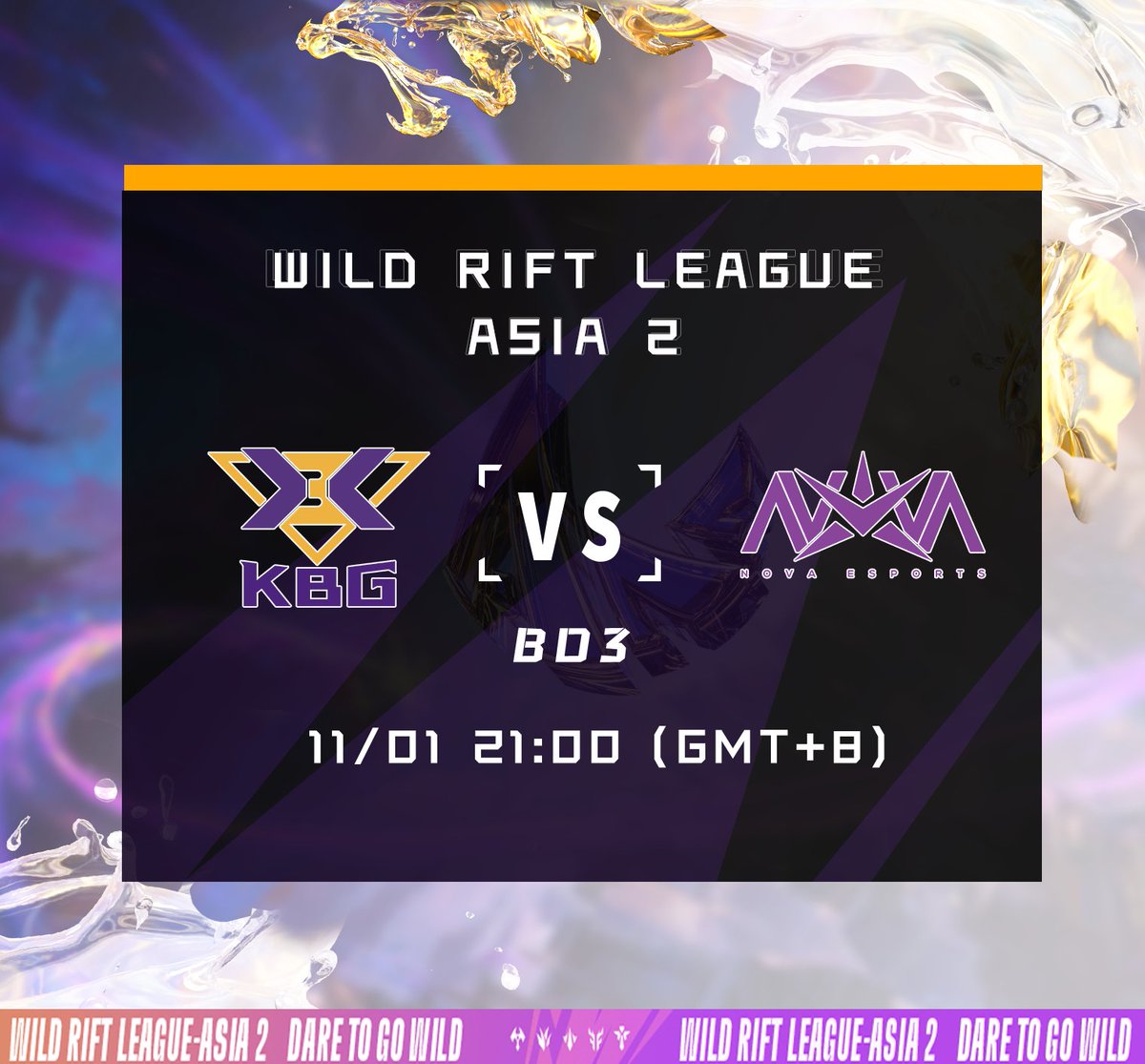 WRL Asia S2 Day 1!!
Lets wild against NOVA tonight~