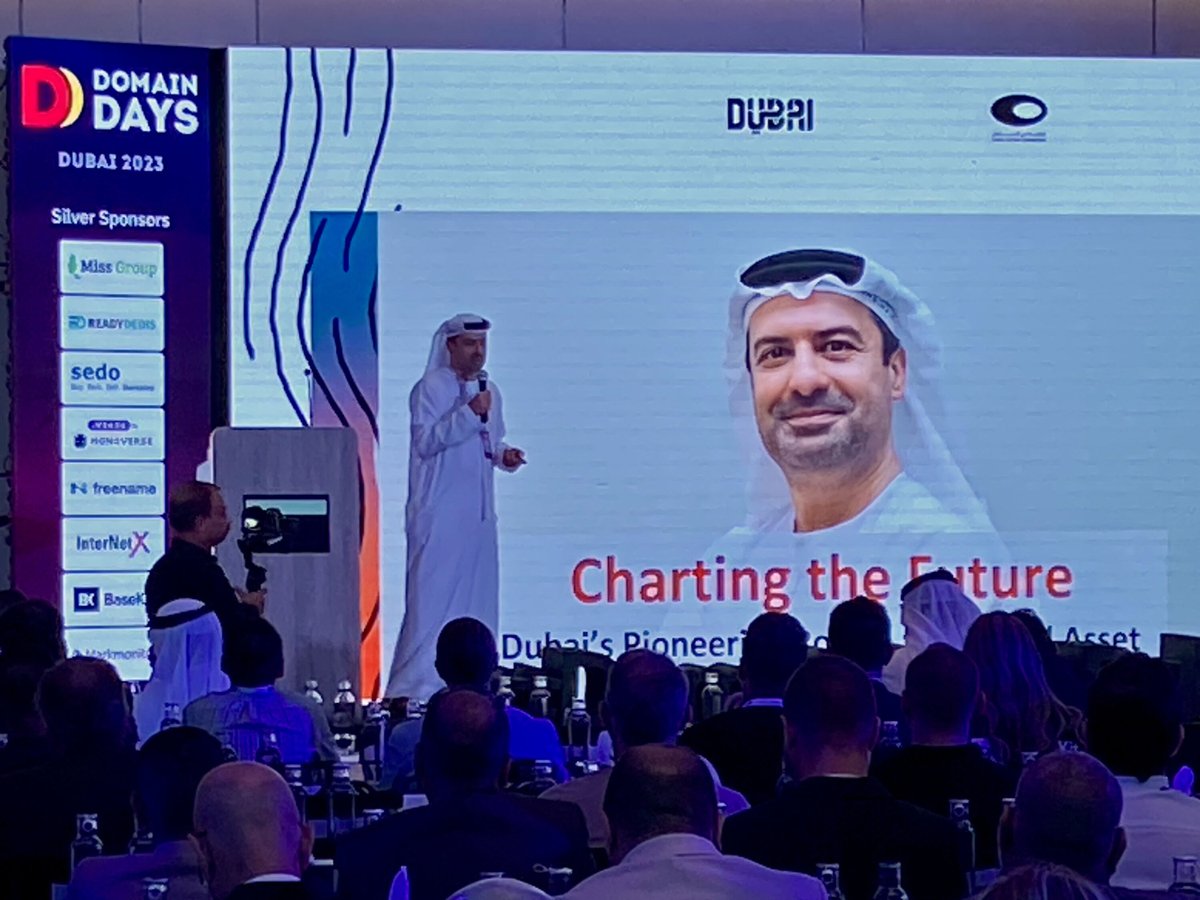 A warm welcome to our Co-Host, 𝗠𝗮𝗿𝘄𝗮𝗻 𝗔𝗹𝘇𝗮𝗿𝗼𝘂𝗻𝗶, as he delivers his 𝗞𝗲𝘆𝗻𝗼𝘁𝗲 at #DomainDaysDubai! 🚀 '𝗗𝗶𝗴𝗶𝘁𝗮𝗹 𝗔𝘀𝘀𝗲𝘁 𝗦𝗽𝗮𝗰𝗲 𝗶𝗻 𝗗𝘂𝗯𝗮𝗶' brought to life by Dubai Blockchain Center. #BlockchainDubai  #web3