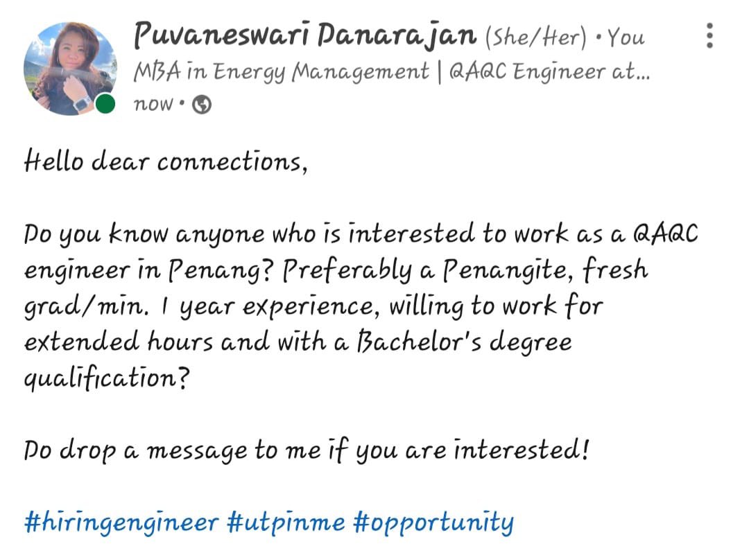 puvs_puva's tweet photo. Help me to #retweet this! 😇

#jobopportunity #HiringNow https://t.co/z6D8s2AeeR