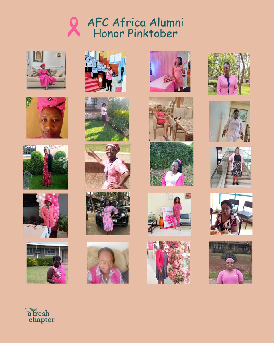 At A Fresh Chapter, we marked the end of October by honoring our African Alumni who are breast cancer survivors with a challenge that was specific to them,and the ladies did not disappoint, they showed up and showed out in their pink outfits! afreshchapter.com
#pinktober