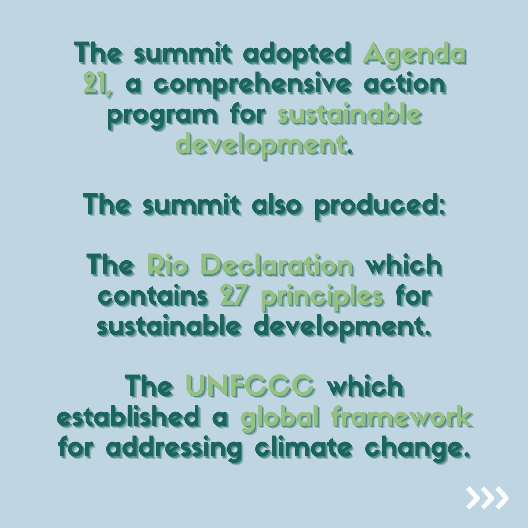 Neo_climate's tweet photo. Do you know what happened at the #EarthSummit in 1992? This landmark event began a new era of #global #environmental  #Governance  and #Awareness. It also set the stage for subsequent conferences and agreements on sustainable development.
#climateaction #sustainabledevelopment https://t.co/H7l8zy1C7K