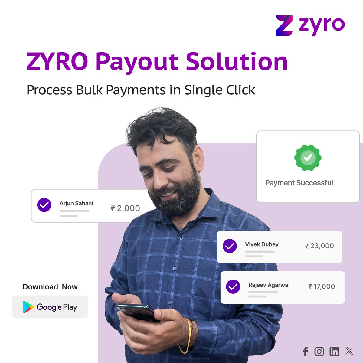 Process multiple payments in seconds with a single click. Say goodbye to manual work! Experience the ease and efficiency of managing bulk payments. 

#ZyroPayout #EfficientPayments #BulkTransfers #Fintech #ZyroBulkPayout #FinancialOperations #Zyro #BulkMoneyTransfer
