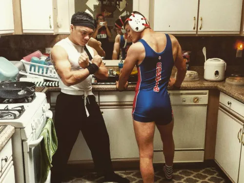 ProudSinglet's tweet photo. trick or treat #singletchallenge #wrestling #halloween https://t.co/lI2bD9O5Vk