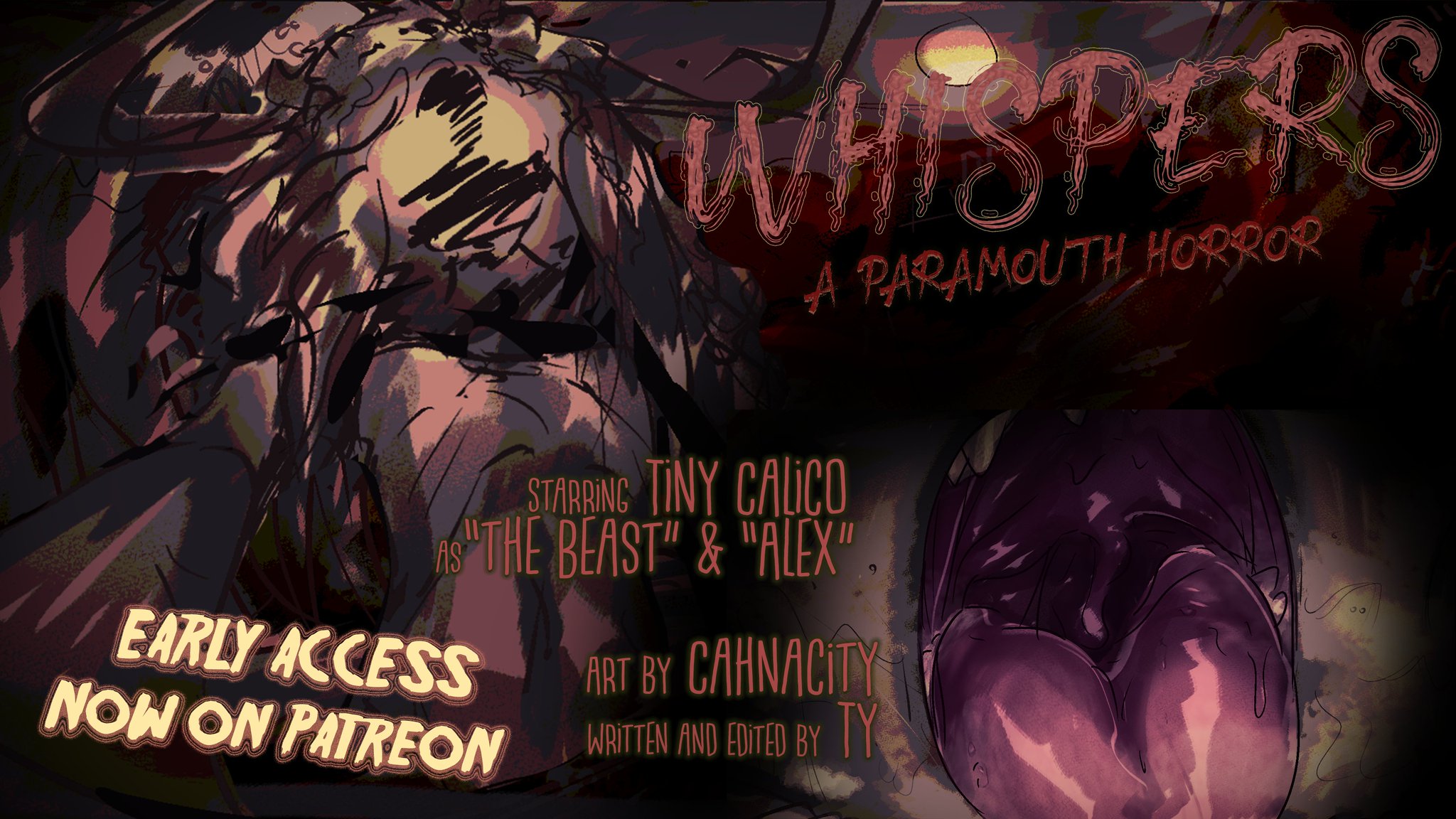 Paramouth Pictures on X: And finally, a preview of our big 2023 Halloween  Project AVAILABLE ON PATREON NOW: Whispers... @TeenyTinyCalico and I were  talking shop and thought of a scene with a big Wendigo gal. Then after  meeting up with ...