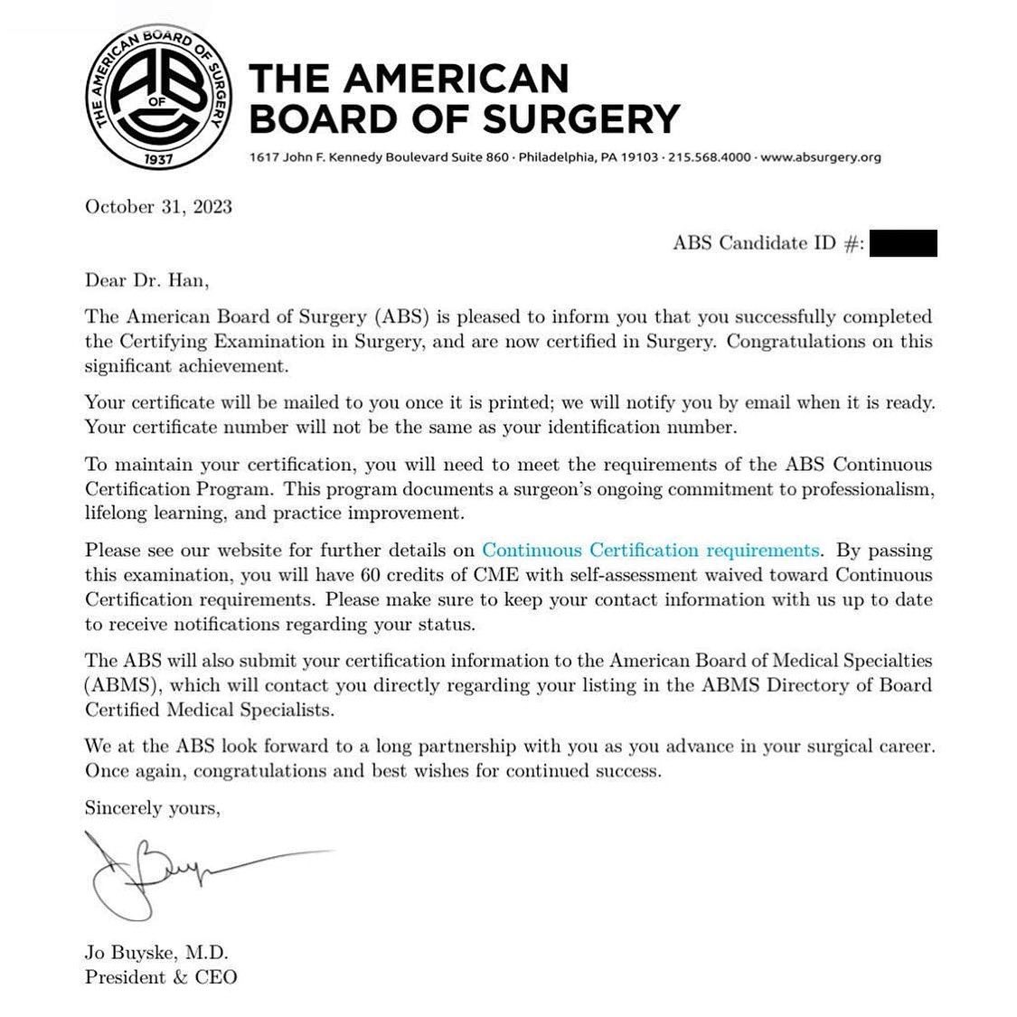 GaramHanMD's tweet image. Finally a grown up general surgeon! ✌🏼👩🏻‍⚕️ #boardcertified #generalsurgery #americanboardofsurgery #ABS