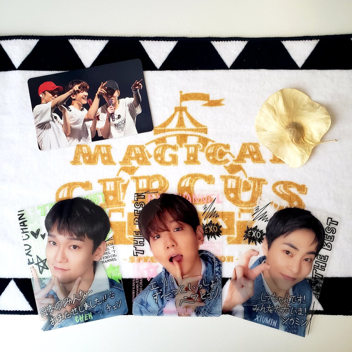 rOkK4TMEuEXoq64's tweet photo. きのうは…
🦖🐶🐱7周年の素敵なお祝いﾒｯｾｰｼﾞに溢れていて幸せな1日でした🎪✨

3人の話し声を聞いていると心が休まるので…
毎晩のようにあみだを子守唄に眠りにつく💤
1000回近く観てる(聞いている)のかなぁ…

本当に大切な存在✨

ずっと応援し続けます💚💙🧡

#EXO_CBX
#7YearswithCBX https://t.co/zKofYGSyt1