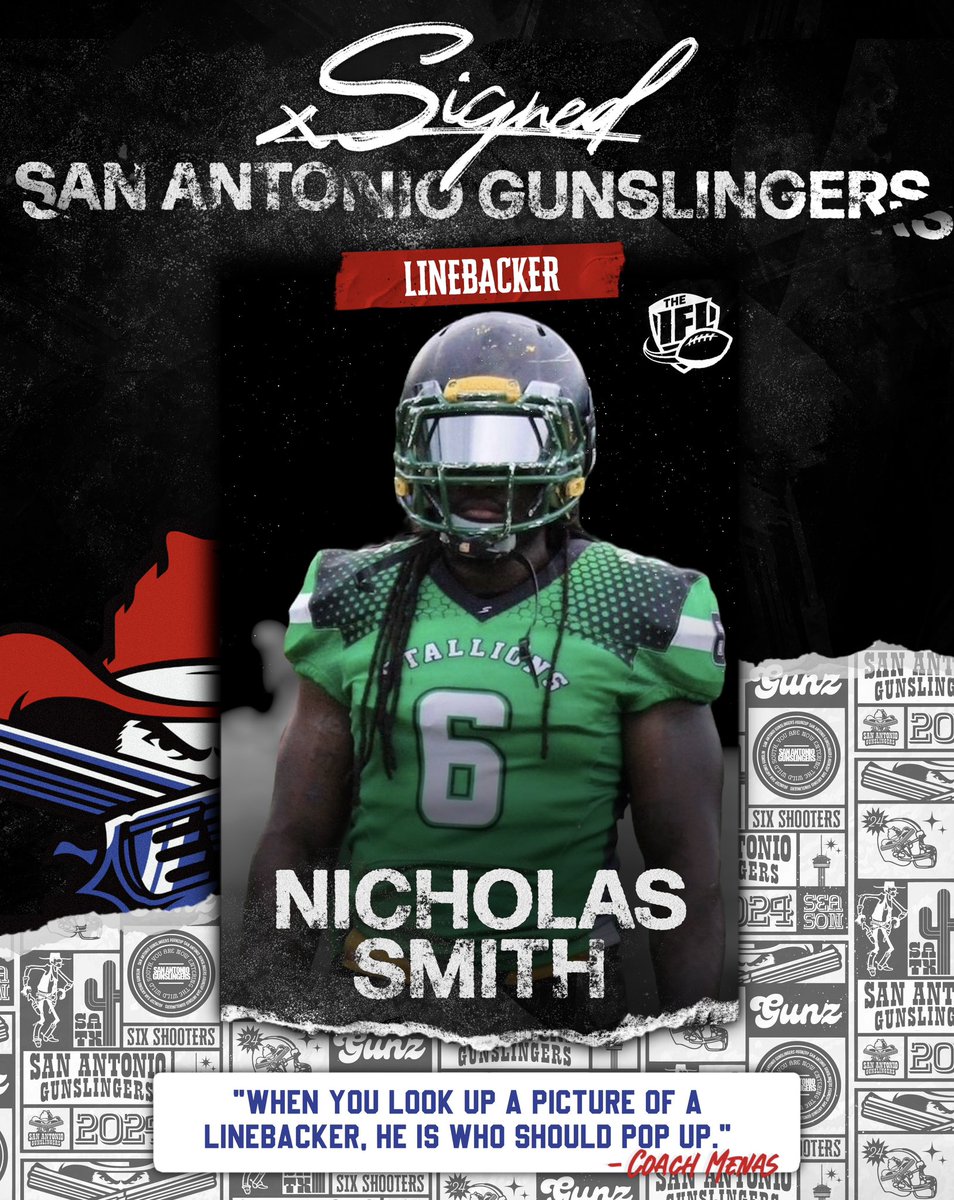 SA_Gunslingers's tweet photo. The San Antonio Gunslingers are proud to announce three signings for the 2024 roster! #GunzUp 🔥 https://t.co/CEKEfOYjfu