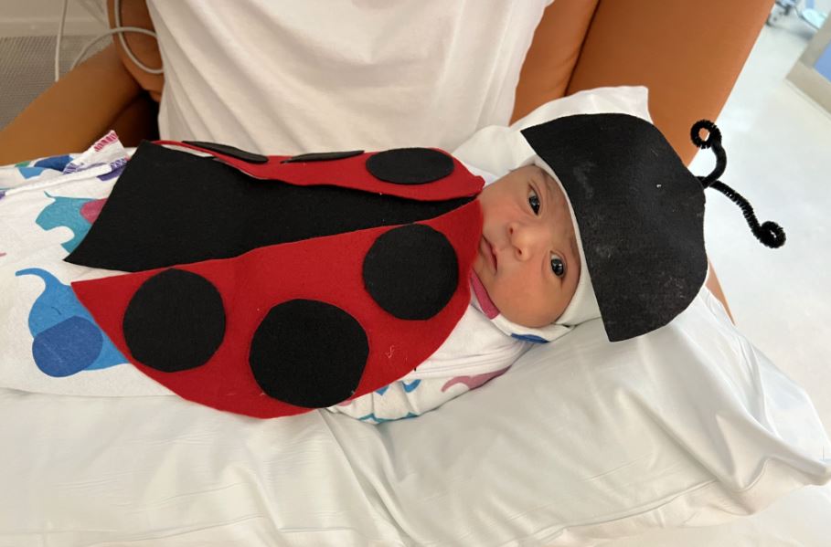 Babies celebrated their first Halloween in the NICU at Packard Children's, dressed as a growing garden bursting with life. 🌱 @StanfordNeo