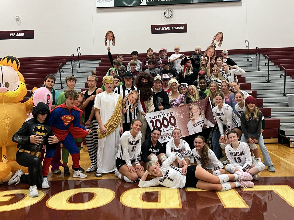 MadisonVolleyb1's tweet photo. Congratulations to Lady Bulldog setter Karley Theede for reaching your 1000th Career Set assist!  @kjamradio @daily_leader @GoBulldogs_MHS https://t.co/5h8d9qc6sE
