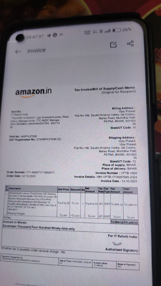 AnkitGu71238427's tweet photo. @amazonIN @AmazonHelp kindly Help me , maine deaktop boolnkia yha buy deliver galat desktop bhej dia jb return kr raha ho to qpne traf se hi use cancel kr raha hai , please solve the issue customer care koi bhi response nhi de raha hai , https://t.co/3eUVrw7kFY