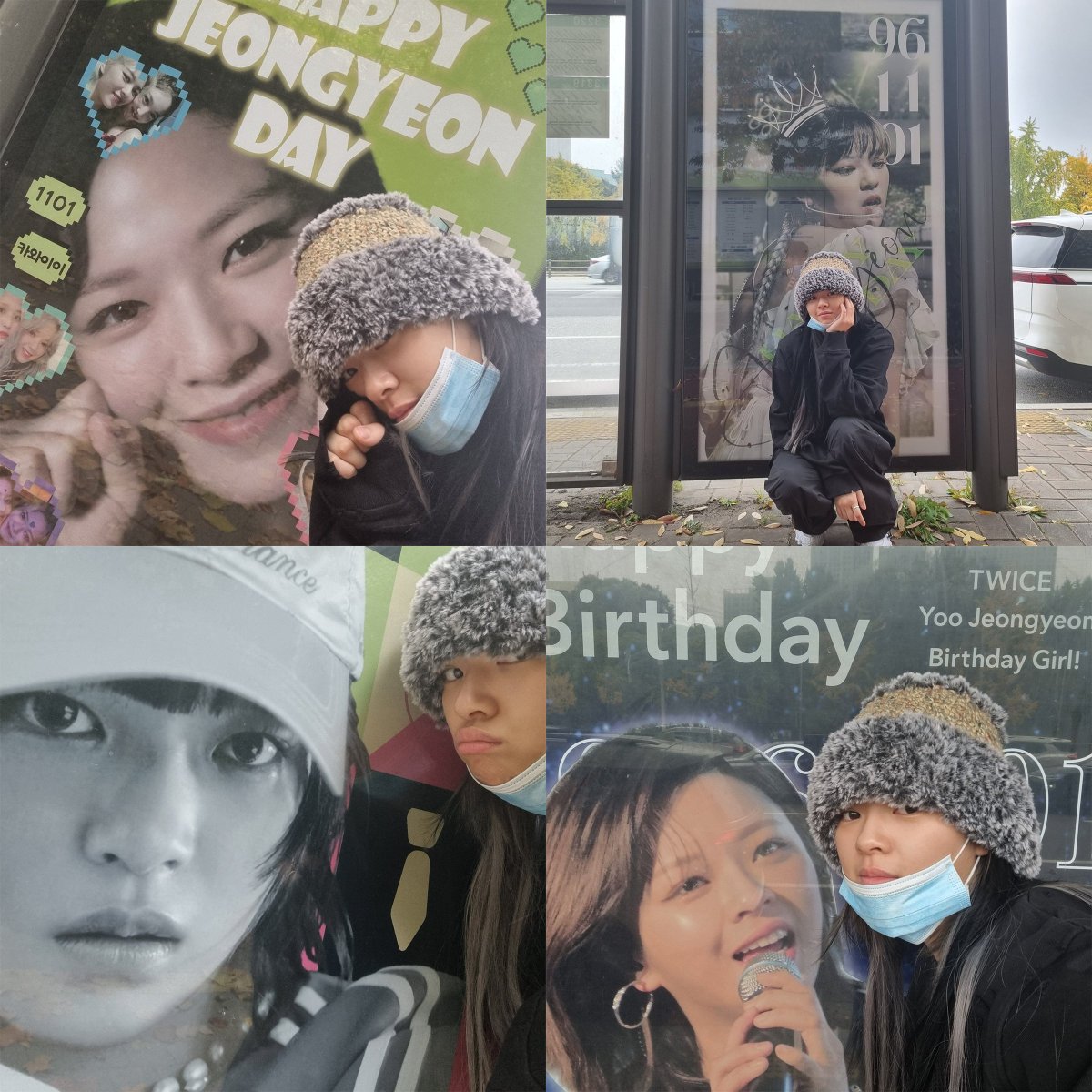 godmitzu's tweet photo. Jeongyeon posing with her birthday ads 🥺💚 https://t.co/wW1Zhkg4zb