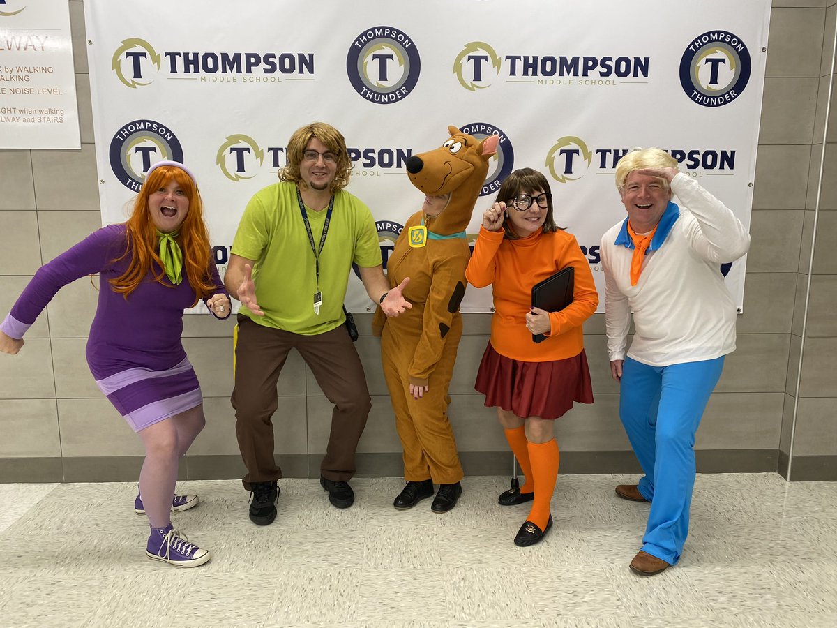 DrClark_TMS's tweet photo. Had a blast on Halloween today with our awesome admin team @ThompsonD303!  #rollthunder https://t.co/sS2oS6CsQB