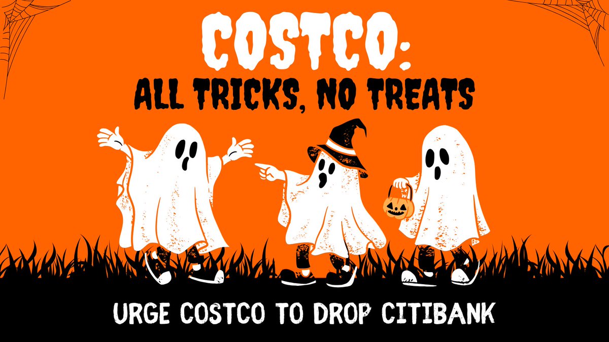 .@Costco, Don't Join The #Ghouls☢️💀😱👻☣️ Destroying Life on Earth!

Your partnership w/@Citi is enabling #Climate #Chaos 🔥🛢️🌪️ that's beyond TERRIFYING!

This #Halloween, join me & tell #Costco to turn around ☠️ before it’s too late: stmp.link/CostcoPetition

#CostcoDropCiti!
