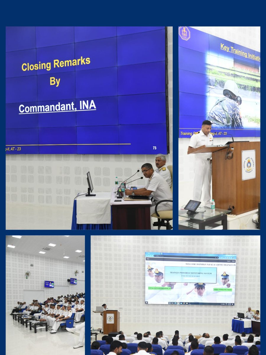 #ShapingFutureNavalLeadership
VAdm Puneet K Bahl #Comdt_INA presided over #TrainingReviewMeeting on 31 Oct. 
Validation of training efficacy & performance analysis.
Faculty brain-stormed Policies & Curriculum with experience sharing to imbibe #BestPractices

#LearningOrganisation