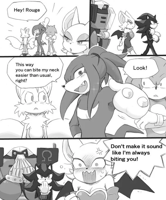 Please read from right to left. Here's Knuxouge on the bloodsucking story I drew last year.  #knuxouge