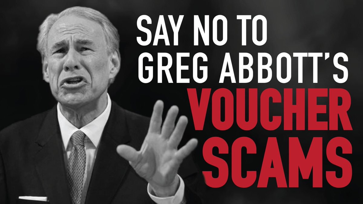Gov <a href="/GregAbbott_TX/">Greg Abbott</a>’s “voucher deal” today is total disinformation.

He knows there’s no deal.

He knows he has lost vouchers. Again.

He doesn’t know what to do about it. 

Instead of backing down humbly he doubles down arrogantly.

#txlege House knows we love #txed!

#novouchers