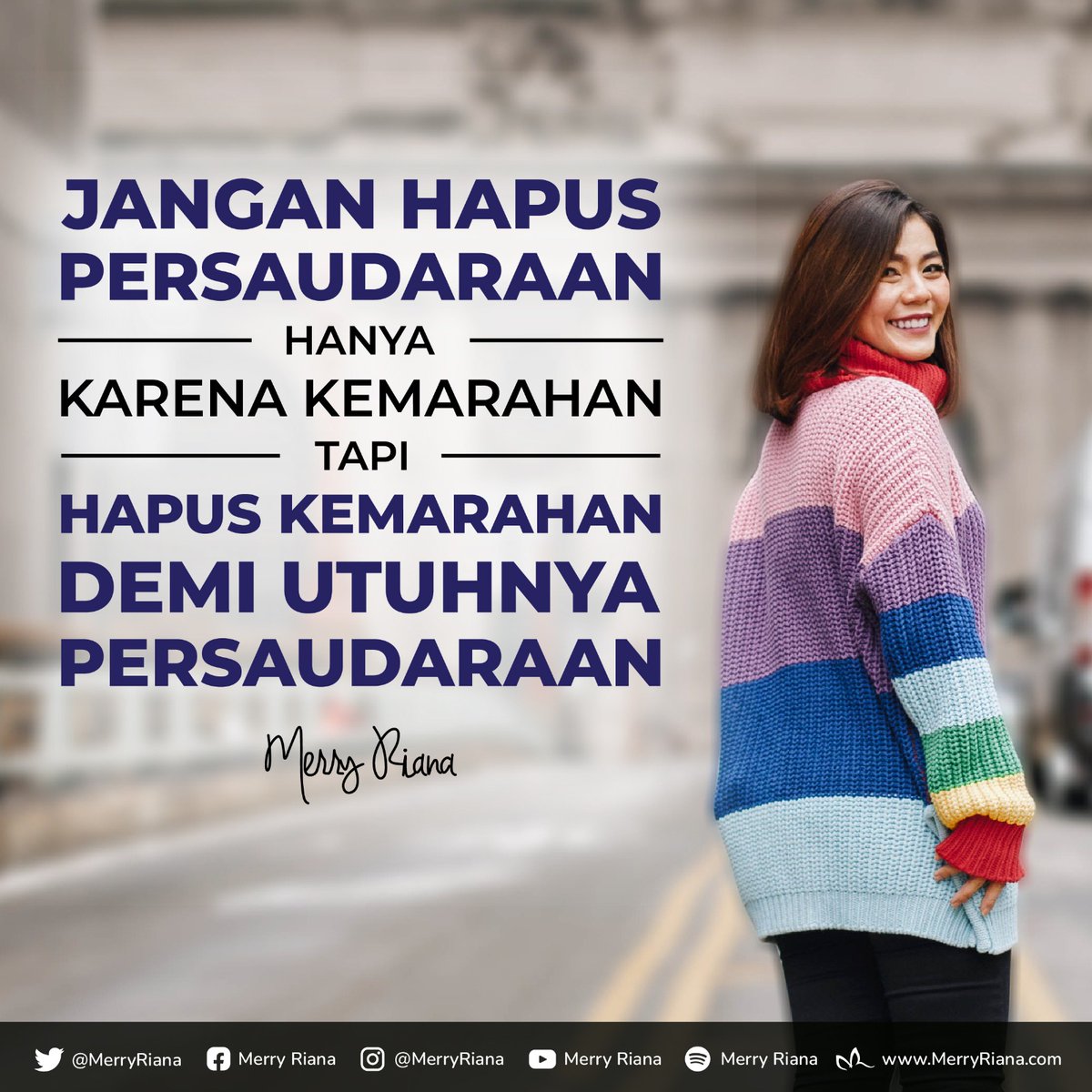 MerryRiana's tweet photo. Jangan hapus persaudaraan hanya karena kemarahan, tapi hapus kemarahan demi utuhnya persaudaraan.

#MerryRiana #SelaluAdaYangBaik https://t.co/5hOGhaLKtY