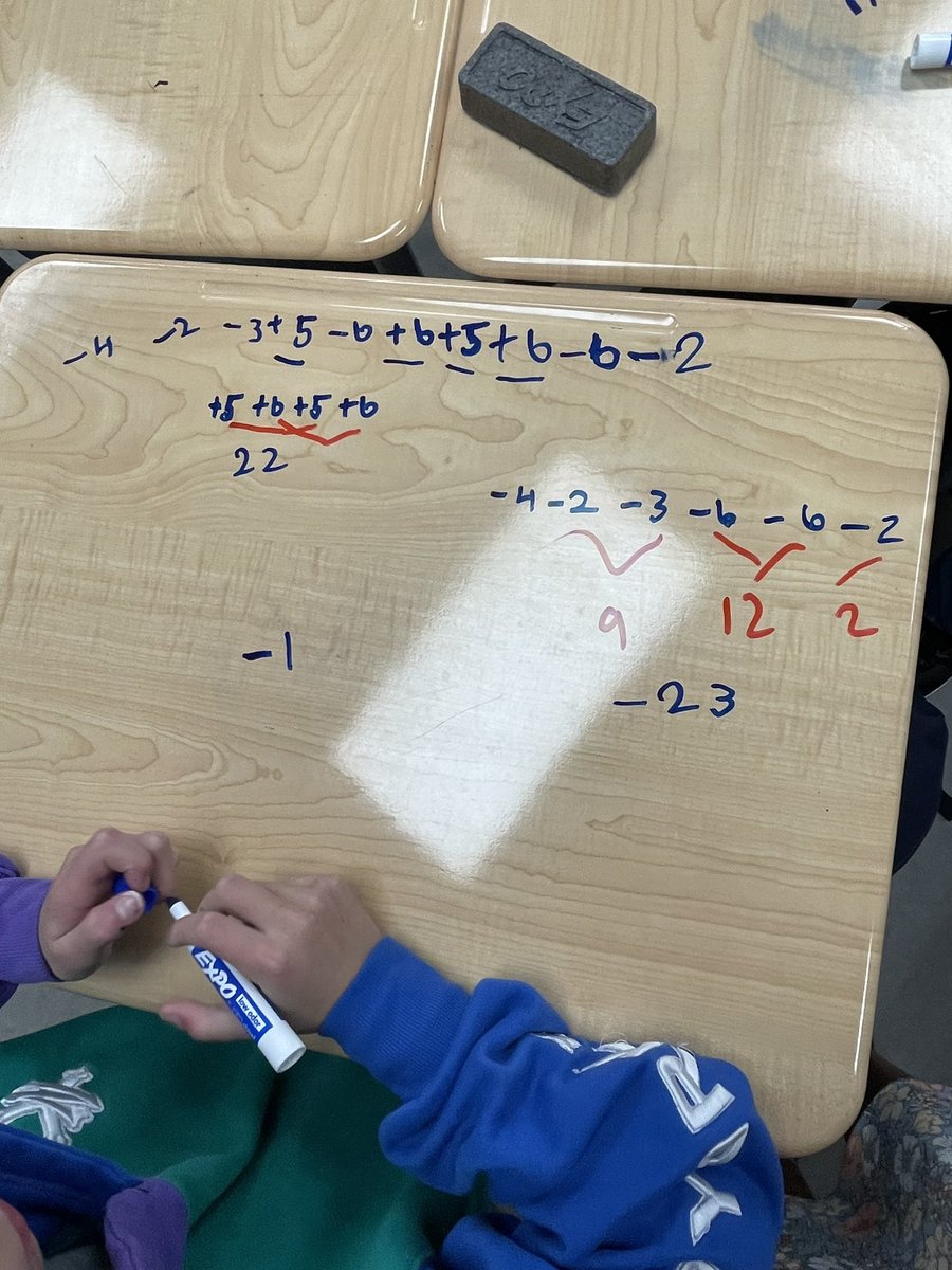 Which way works best for you? Did you learn something from how another group added? The gallery walk consolidation helped students see different methods add and subtract rational numbers. #thinkingclassrooms #consolidation