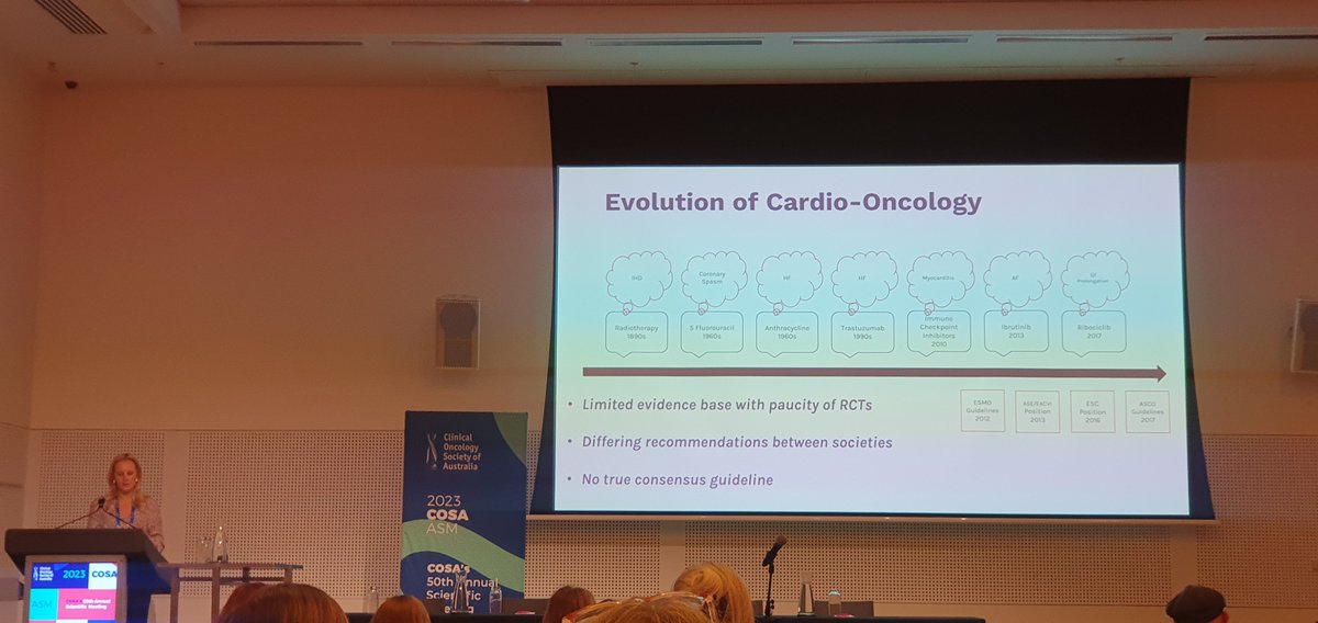 Fantastic info shared in the area of #cardiooncology toxicity, physical activity exercise and risk assessment and monitoring by <a href="/erin_howden/">Erin Howden</a> and Alex Murphy at <a href="/COSAoncology/">COSA</a>. Thanks for sharing with all of us #COSA2023