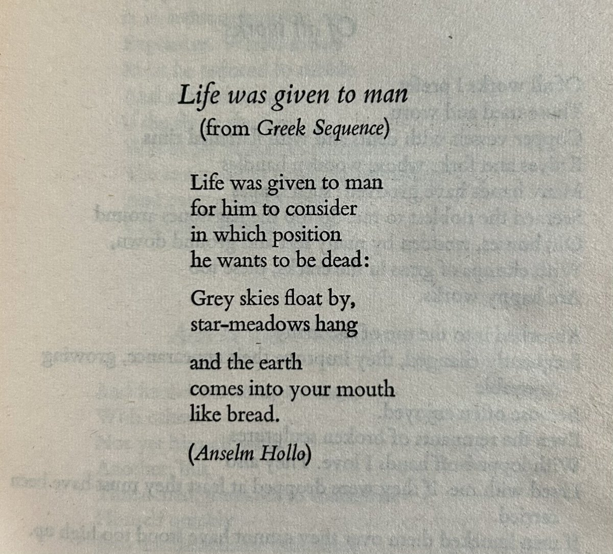 Pentti Saarikoski, tr. Anselm Hollo