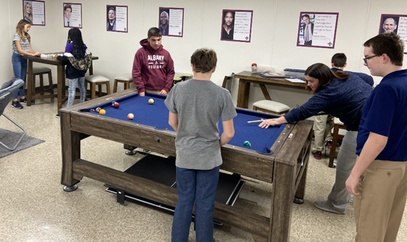 jhillhornet20's tweet photo. @almshornets 1st Hornet Pride Pass redemption day of the year was great! Students played pool, air hockey, Mario, Pac-man, cornhole, etc. in the rewards room. Some teachers joined in on the fun also. #AMSproud #LivingstonMADE #SWPBIS #AnotherGreatDayToBeAHornet @Livingston_PPS https://t.co/7mXIEymtUR