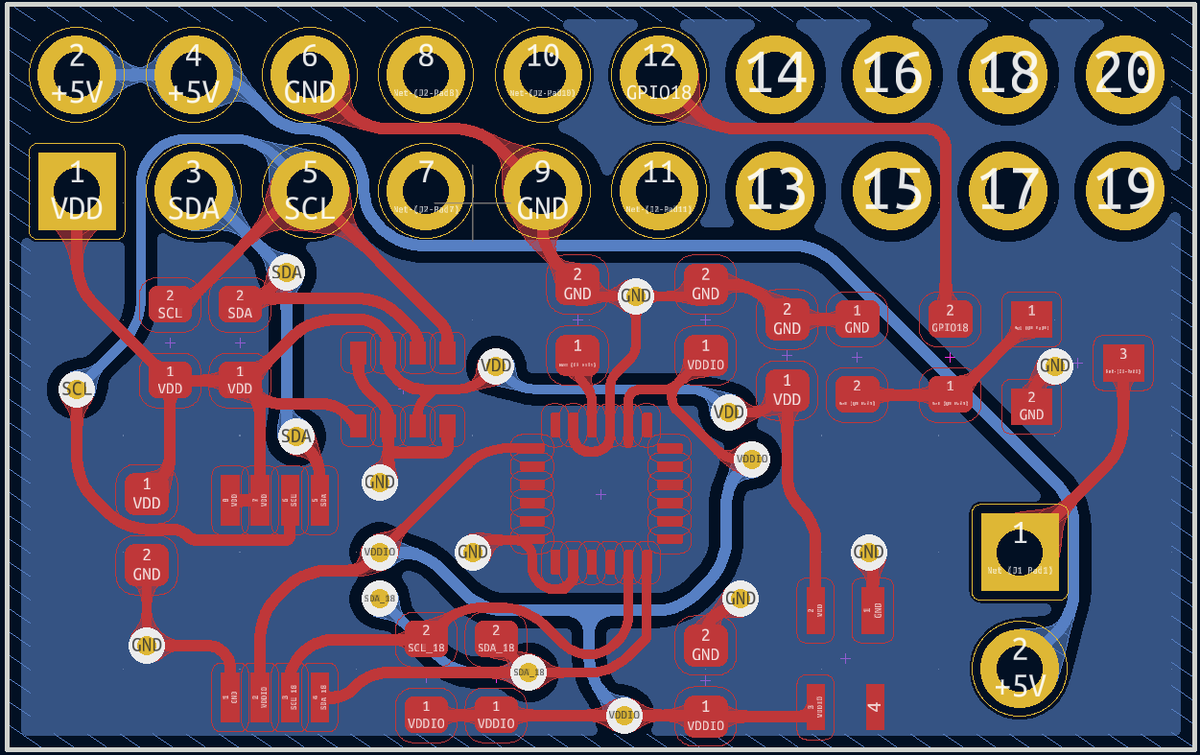 uncle_ziba's tweet photo. @matseng KiCad has a plugin to make traces curvy like that and you can add teardrops.  Do that as the final step as they become hard to move around..  I don't know if there is any practical purpose other than looking cool.  maybe electrons make the turns faster.. ;) @mccartydan @eevblog https://t.co/cC99M5zA8a