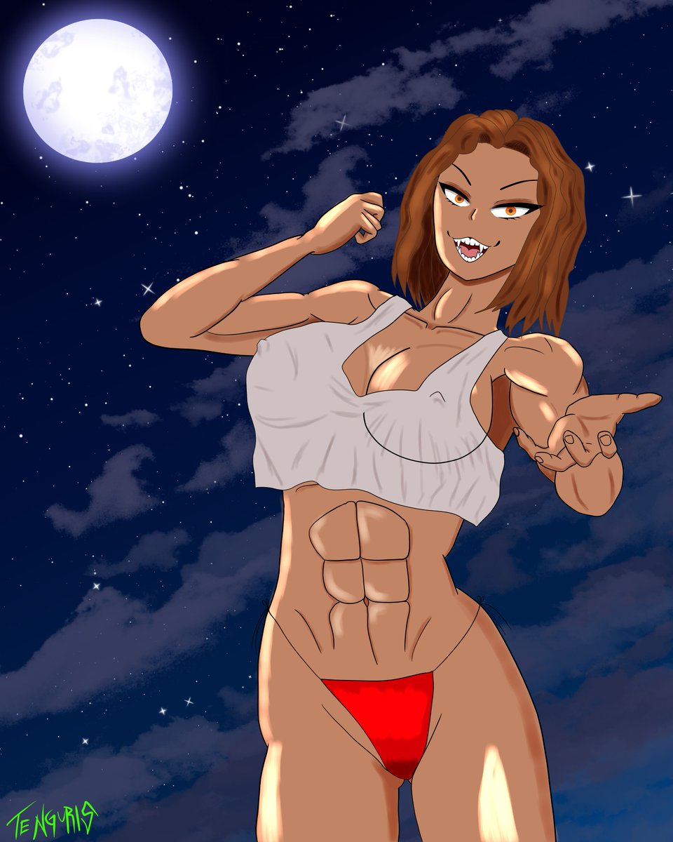 The Halloween art continues, and this time, it is <a href="/mawly_maws/">Mawly Maws</a> out for a moonlit evening stroll (with mask and knife in hand, of course)!
#Vtuber #VtuberFanart #Halloweenfanart