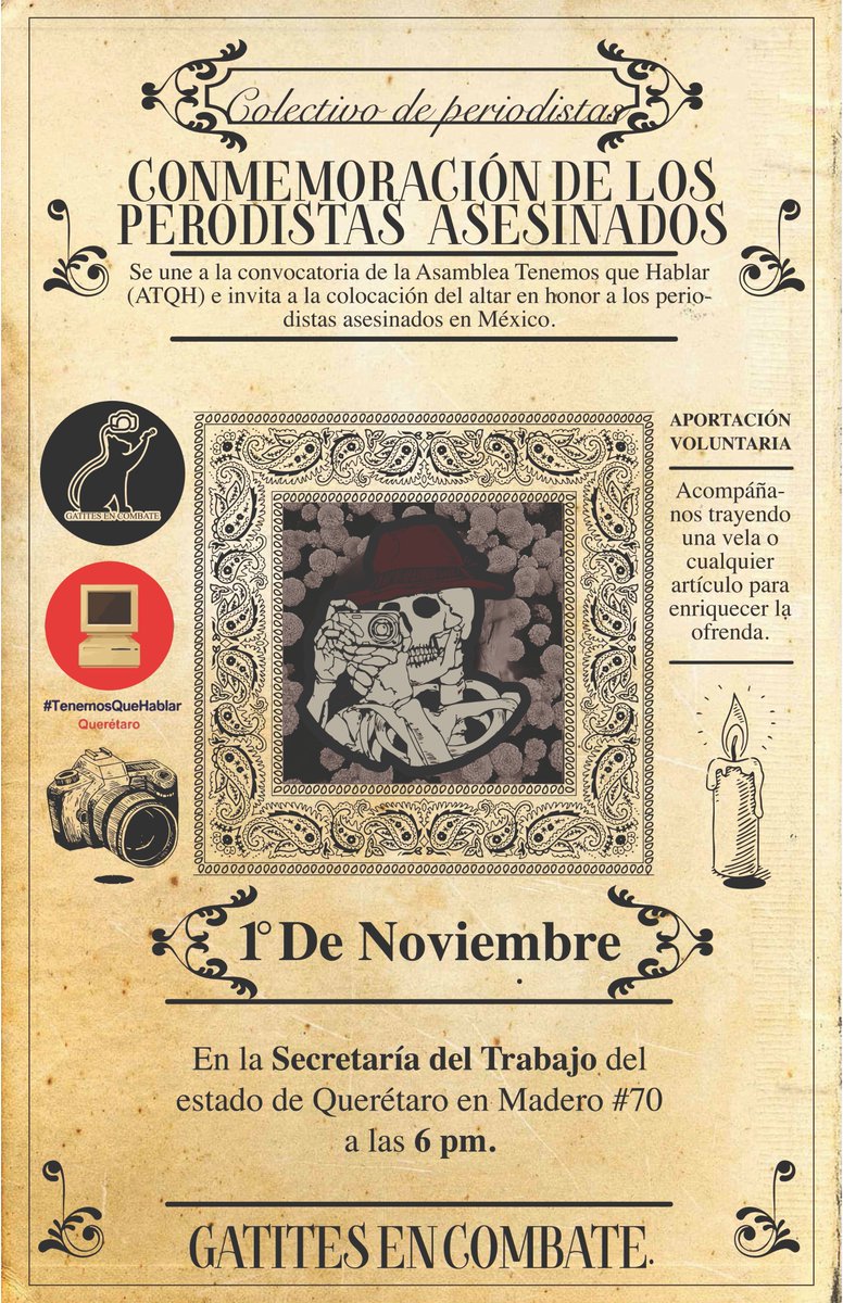 📷Estamos muy emocionadxs por invitarles a nuestra primera actividad pública de la Asamblea Tenemos Que Hablar, Sección #Querétaro, en un lazo de colaboración con el Colectivo <a href="/GatitesCombate/">Colectivo Gatites en Combate</a> quienes acompañan esta movilización.