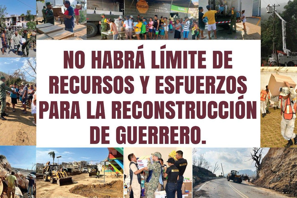 EstatalComite's tweet photo. Con el trabajo de la Marina y la Sedena se han repartido más de 63 mil despensas y más de 1 millón de litros de agua. ¡El pueblo guerrerense no está solo! https://t.co/KLGlwHInqB