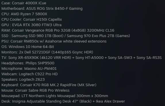 Oskrrrt_'s tweet photo. @LinusTech 2016-2019 was the same (first pic), having just a tiny corner in the living room. Currently (2021+), I'm in my own room at a new place and I'm a lot less cramped. Current specs in final picture. The only thing that's the same in both pics is the speakers, but still got the old PC https://t.co/DyqQ4jTb8u
