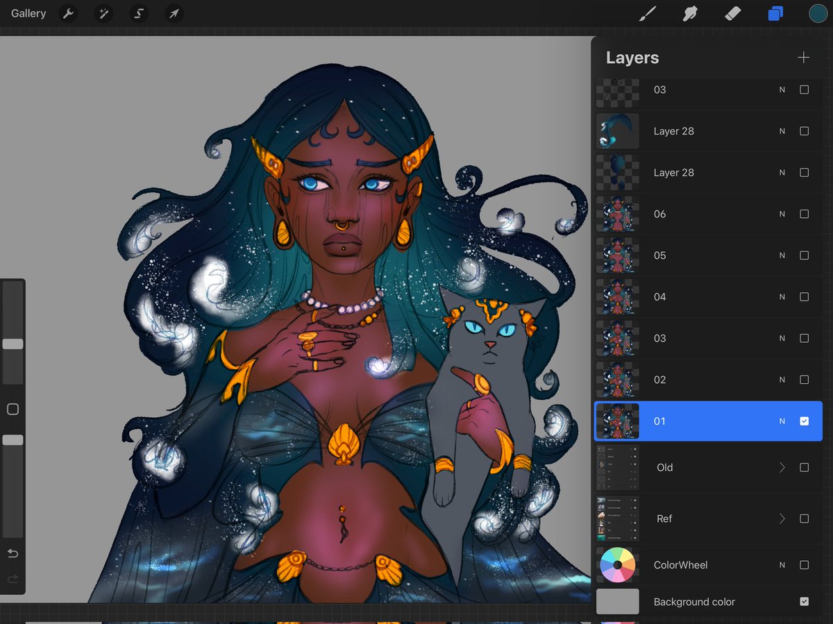 MadamElleArt's tweet image. #paintprocess #procreate #workinprogress #digitalpainting #HappyHalloween