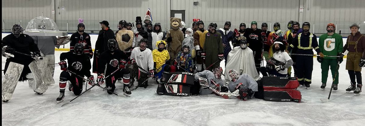 Our Global hockey students having a little Halloween fun! #mustangNation