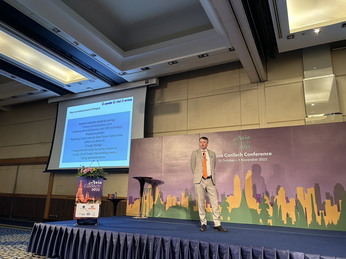 Where ECOlogy meets ECOnomy is the title of our next speaker’s presentation. Up to the stage now is Gustavo R de Cepeda from Cepeda Cerlei Iberica! #sustainability
#AsiaCanTech2023 #conference