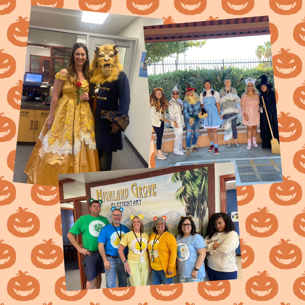 Our staff stepped it up for Halloween. #grizzlygreat #2023grizzlies #thisisRUSD