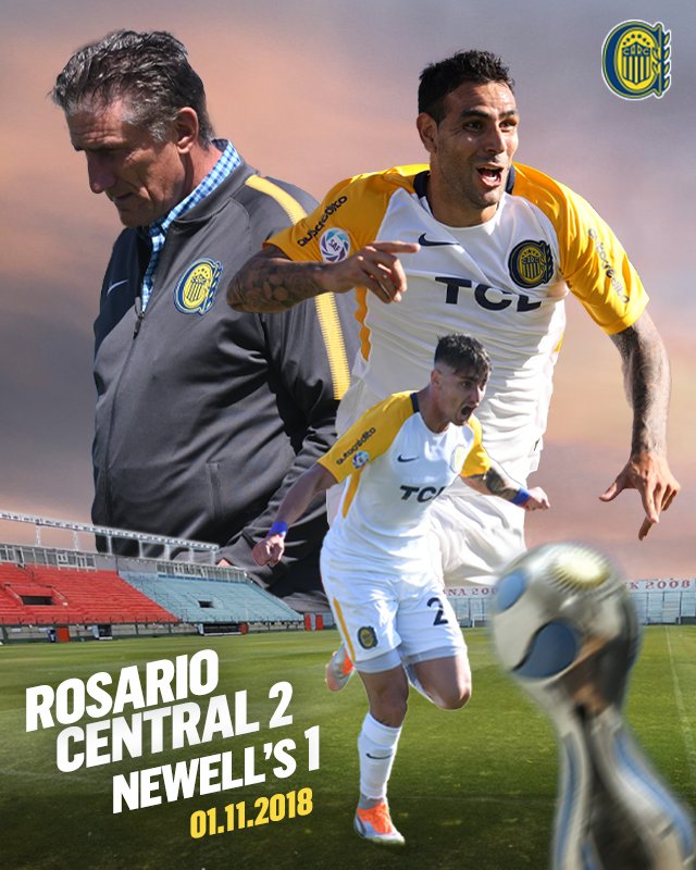 RosarioCentral's tweet photo. #RecuerdoCanalla | ¡Te crucé en la Copa... ! 🎶😅

Un día como hoy pero de 2018, #RosarioCentral vencía por 2-1 a Newell’s por los Cuartos de Final de la #CopaArgentina. En diciembre de aquel año, el equipo del Patón Bauza gritaría CAMPEÓN 🏆

⚽️ Herrera 🌮
⚽️ Zampedri 🐂 https://t.co/OGwp1BKkRf